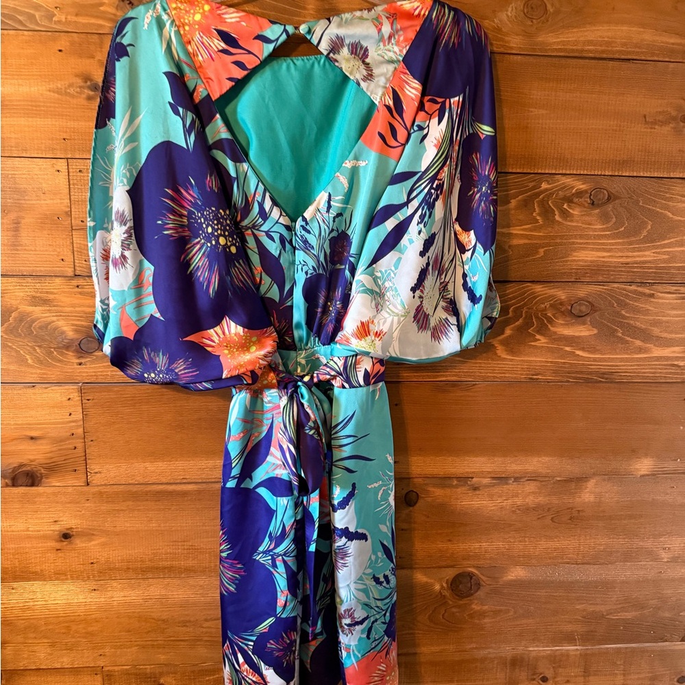 Floral Print Women's Dress - Picture 2 of 4